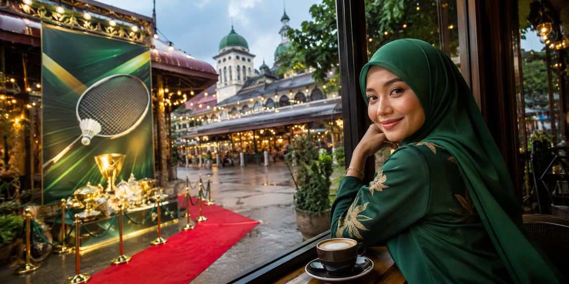 Laluan masuk ke kasino hiburan di Kota Bharu, dengan suasana lokal