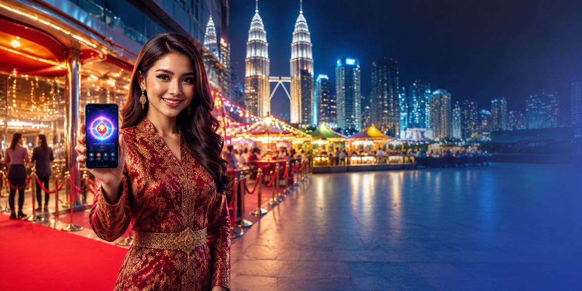 Pengguna Malaysia membuat deposit melalui aplikasi mudah alih plae8 di Kuala Lumpur