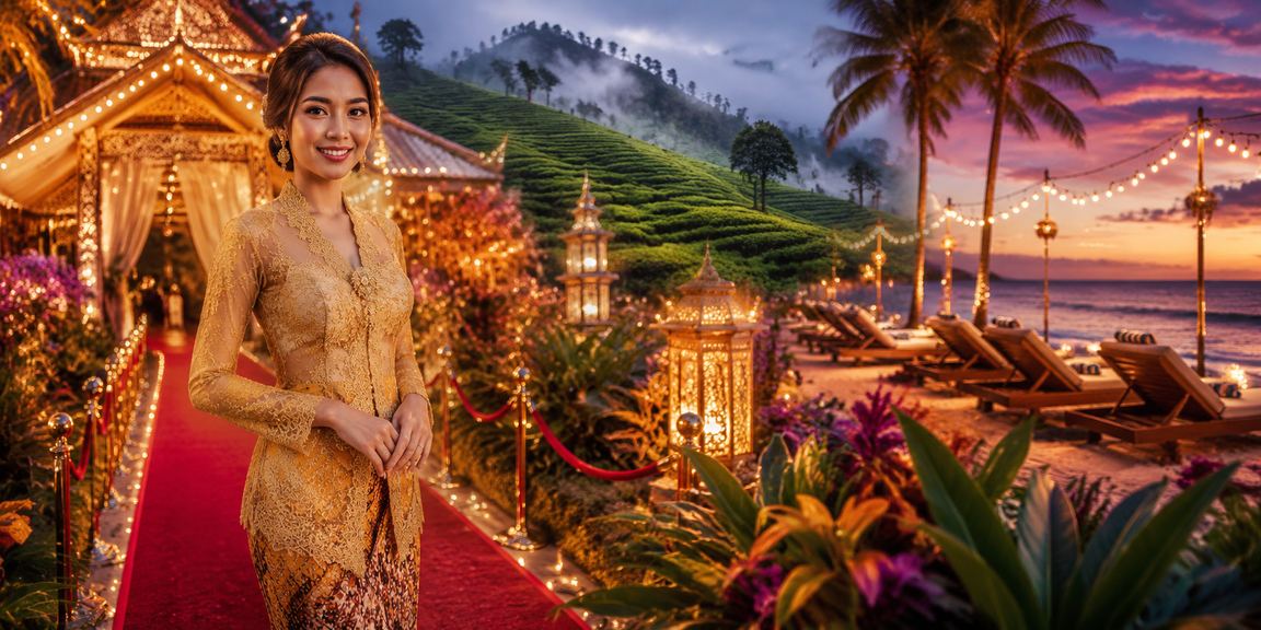 Wanita berbaju kebaya Malaysia menikmati pengalaman VIP dengan penuh bergaya