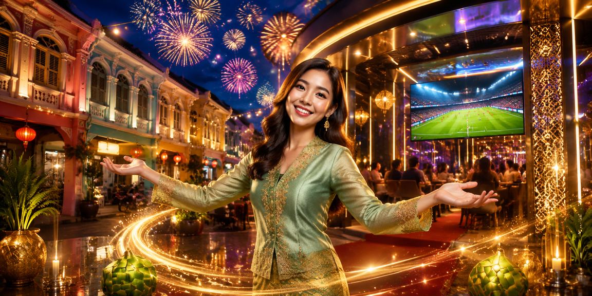 Pemain taruhan bola sepak sempena Hari Raya di Pulau Pinang dengan suasana meriah
