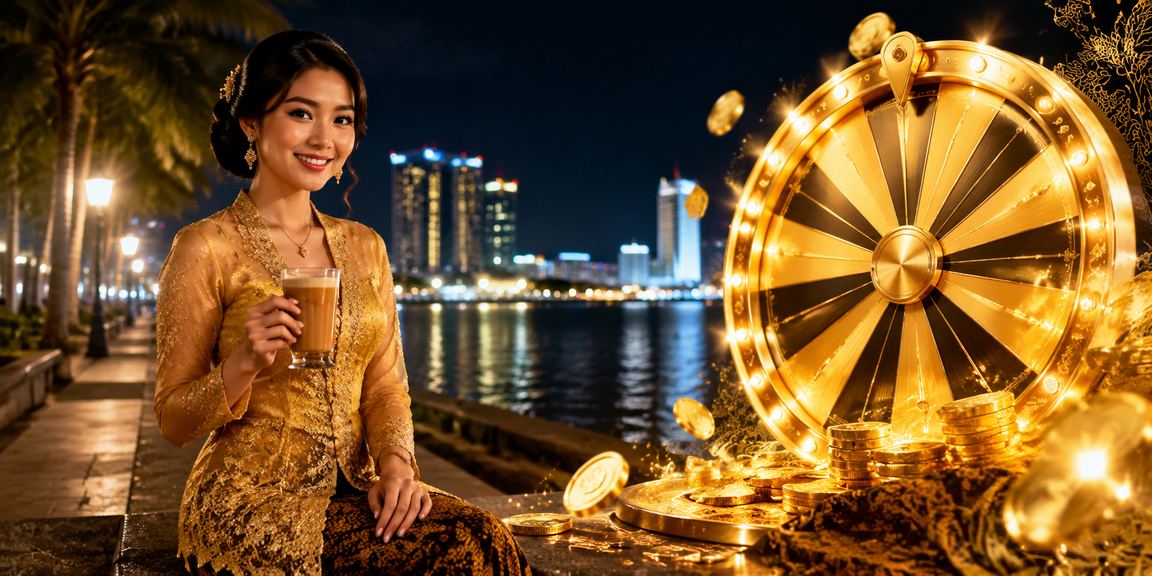 Pemain wanita berbaju kebaya menikmati permainan roulette di Pulau Pinang dengan tenang